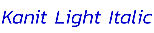 Kanit Light Italic police de caractère
